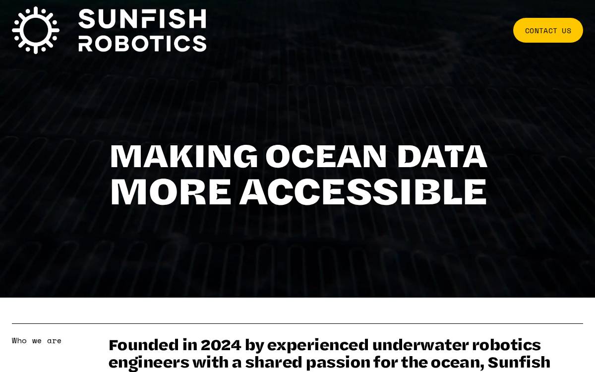 SUNFISH ROBOTICS website preview