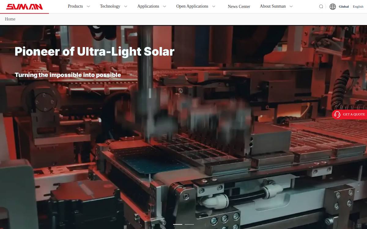 Sunman Energy website preview