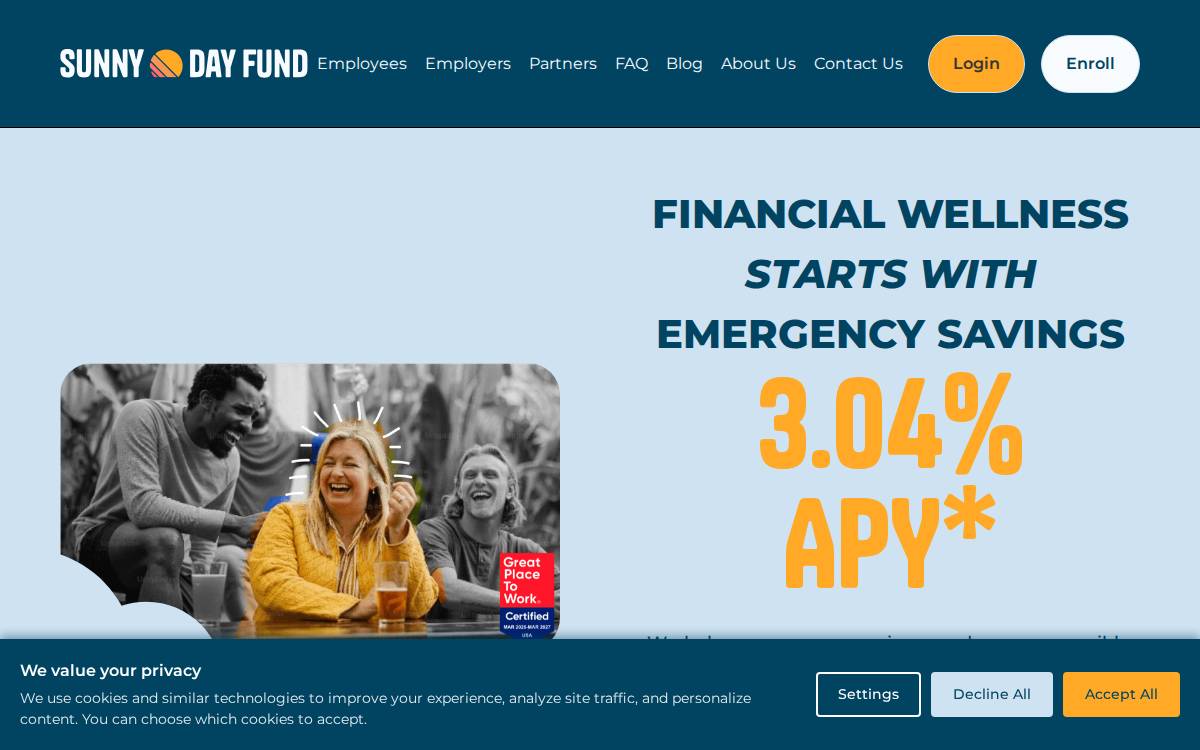 Sunny Day Fund website preview