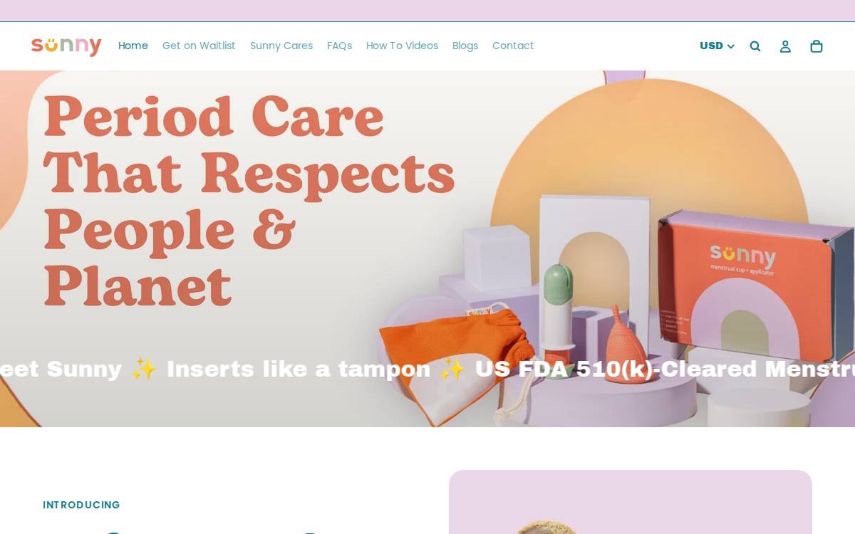 Sunny Period website preview