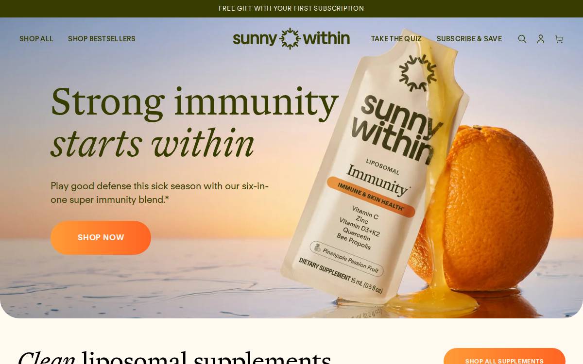 Sunny Within website preview