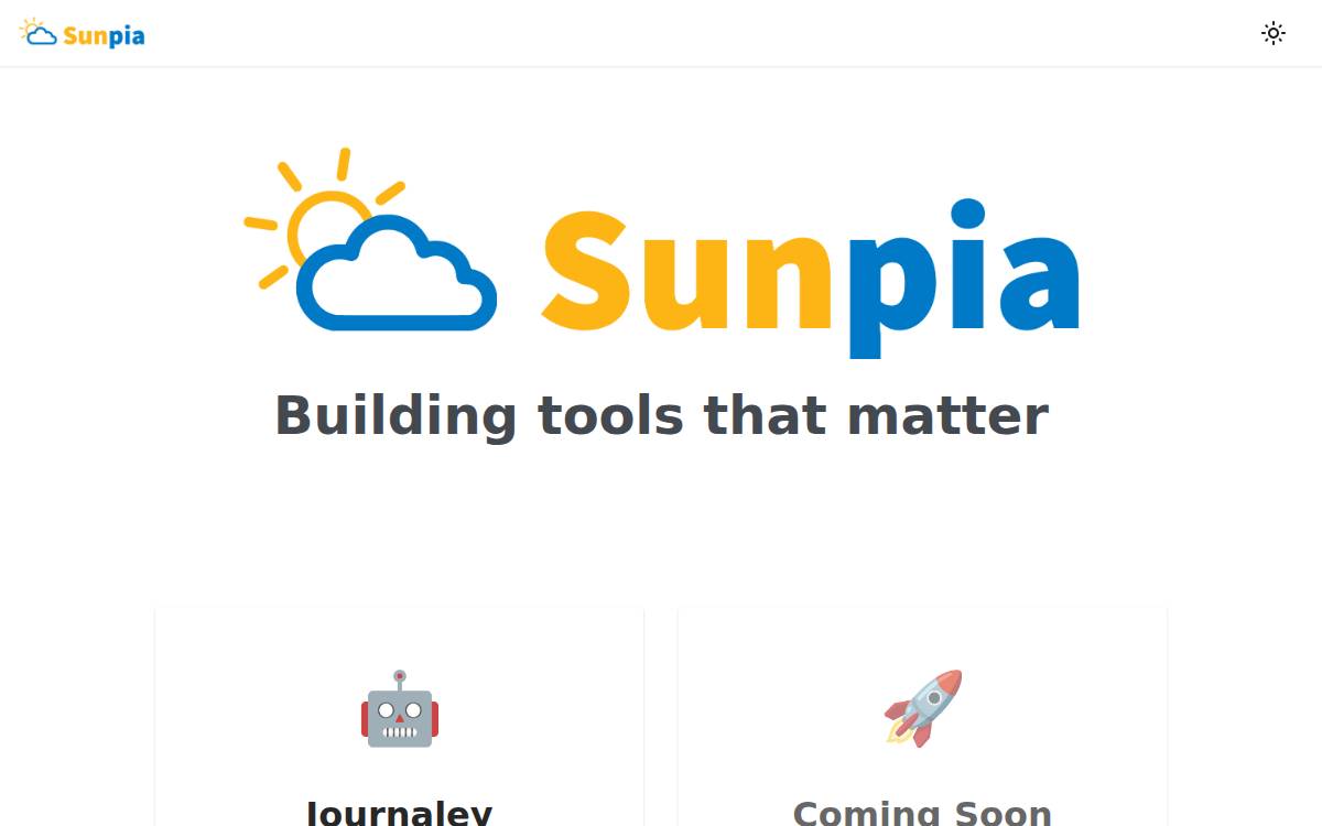Sunpia website preview