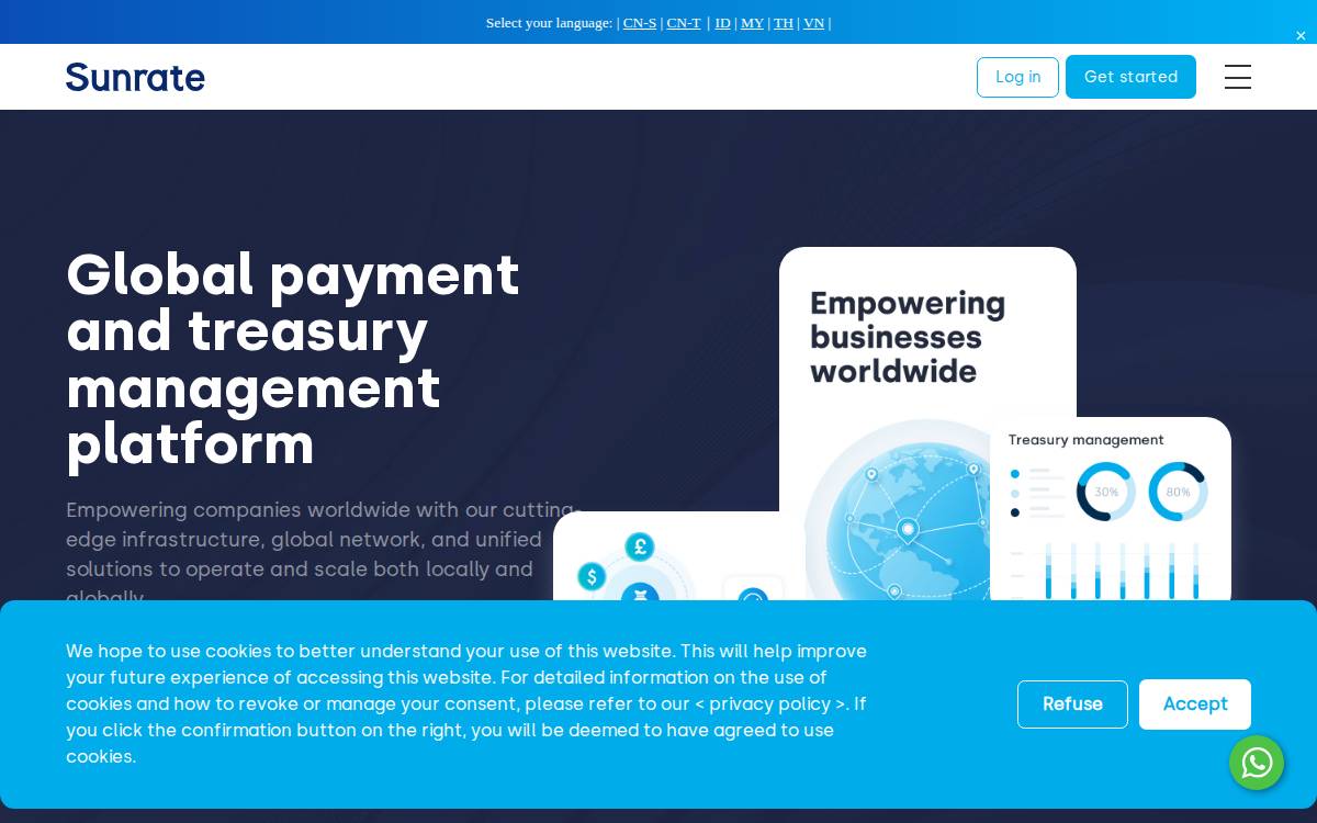 Sunrate website preview