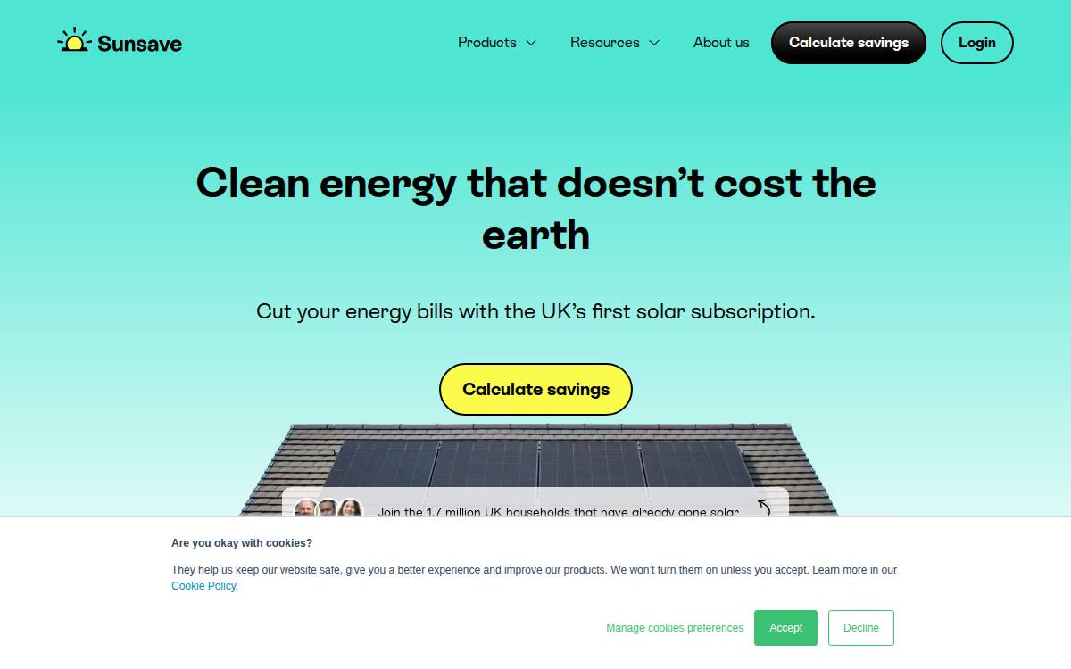 SunSave website preview