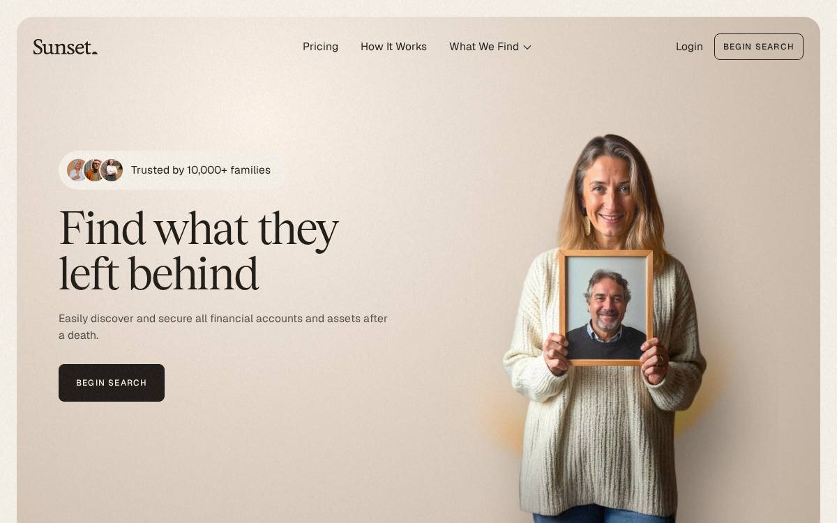 Sunset website preview