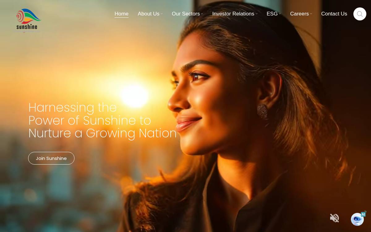 Sunshine Holdings website preview