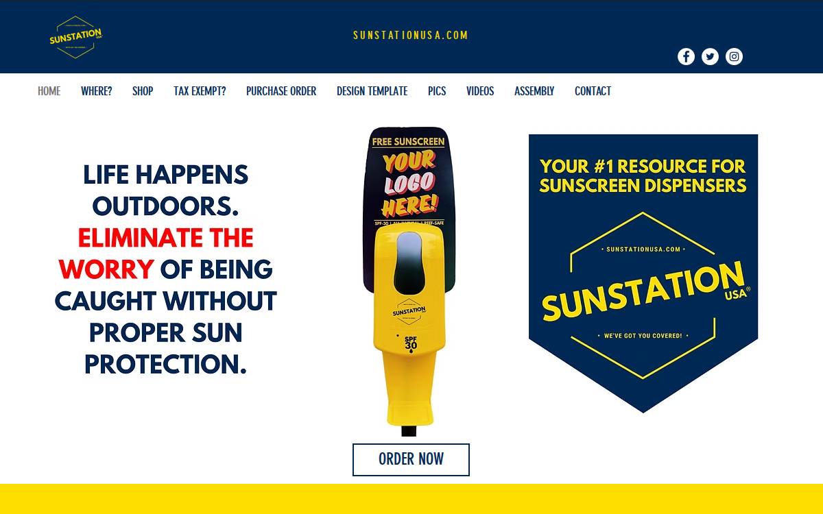 Sunstationusa website preview