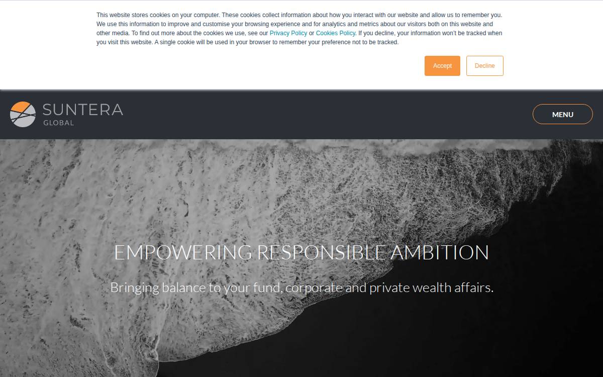 Suntera Global website preview