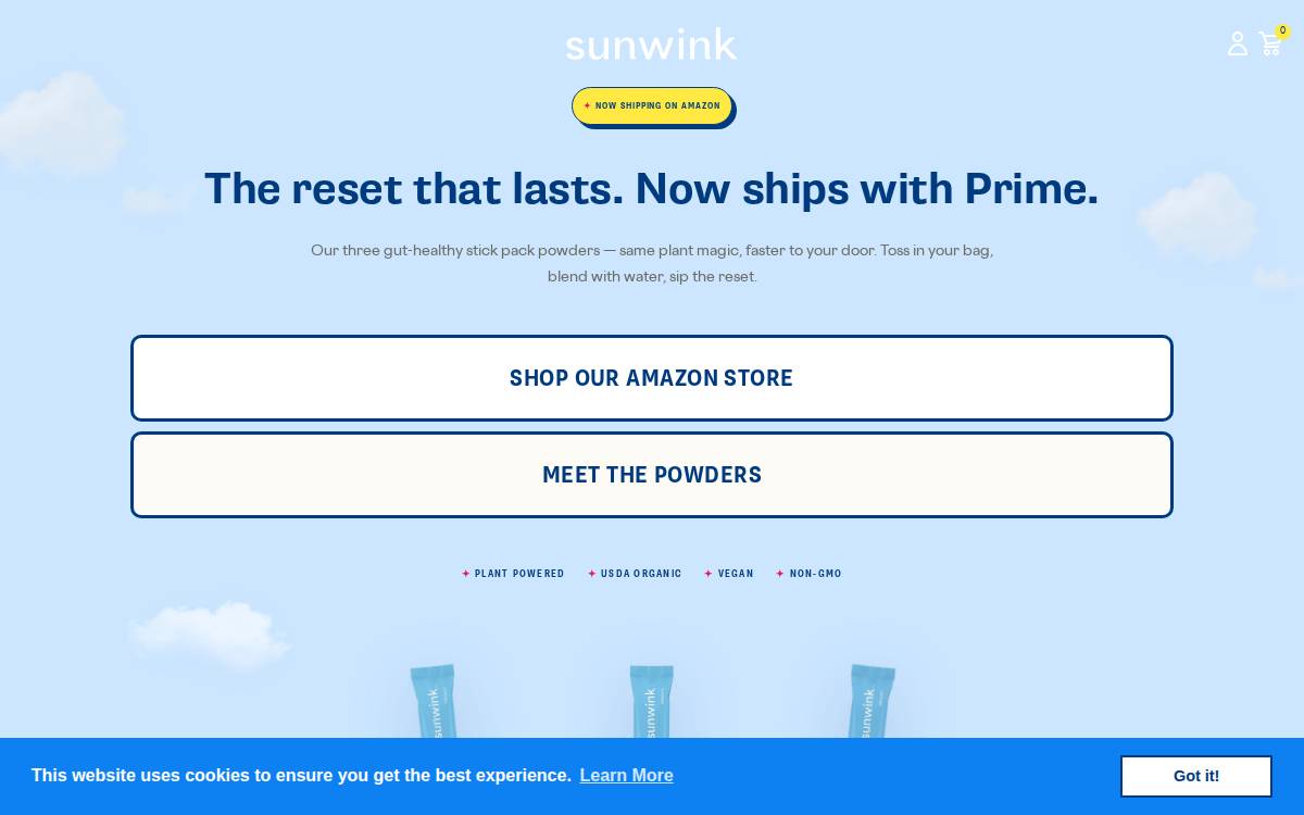 Sunwink website preview