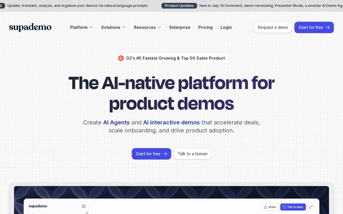 Supademo website preview