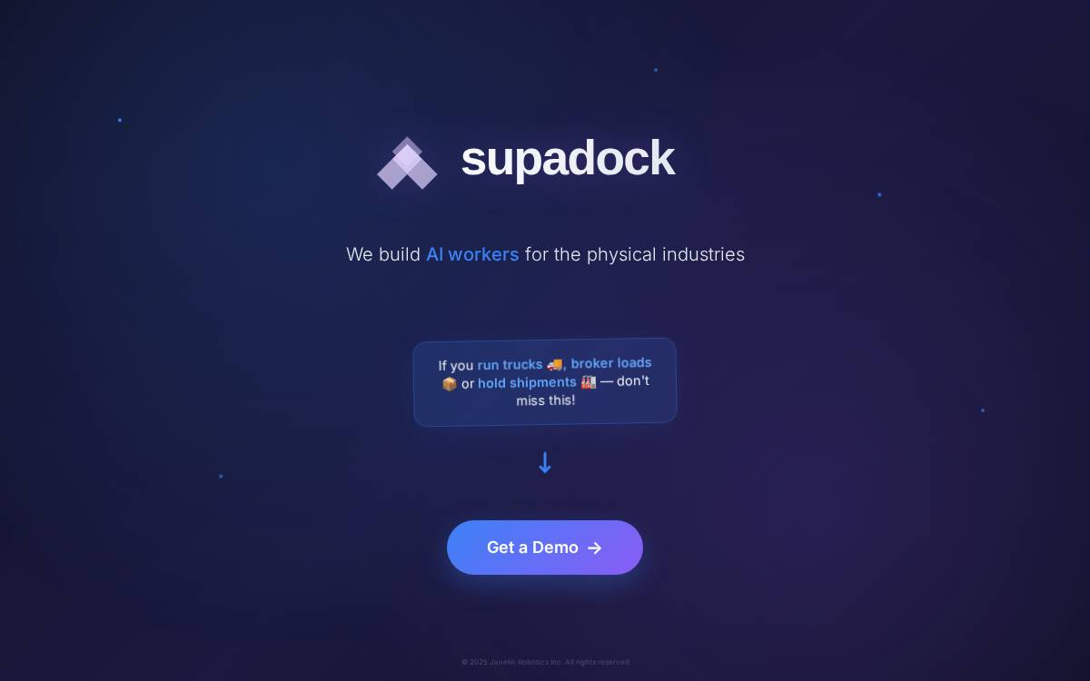 Supadock website preview