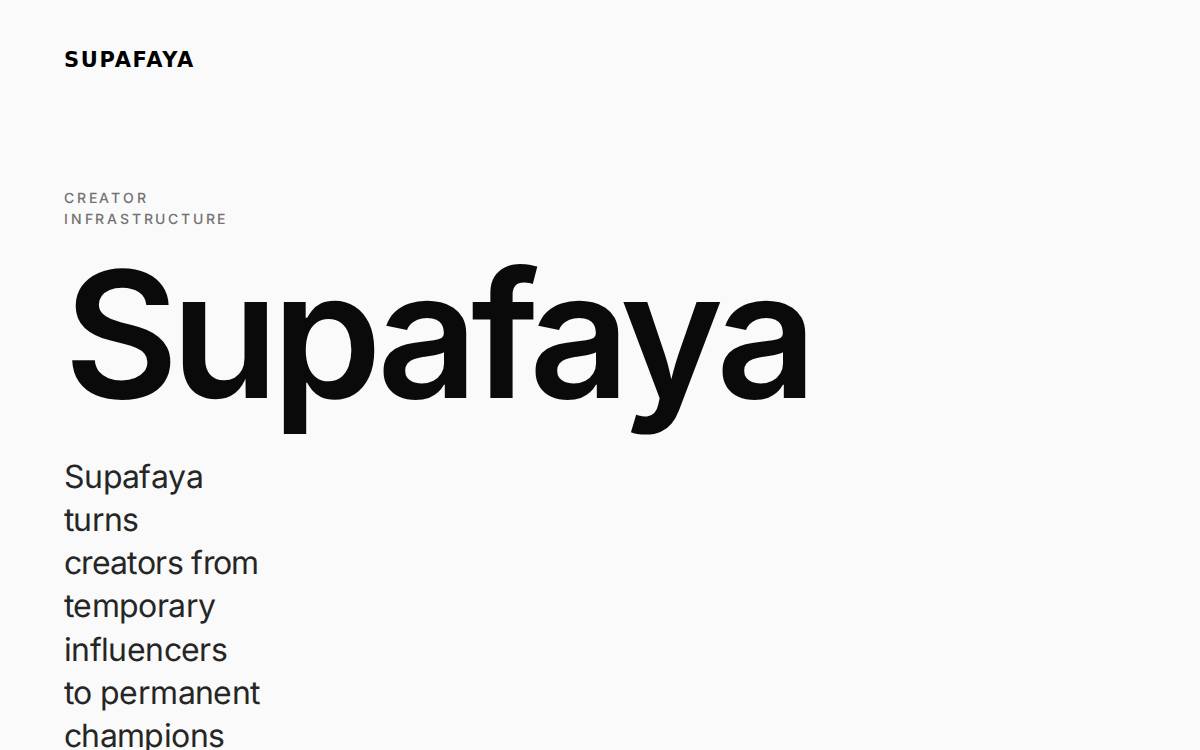 Supafaya website preview