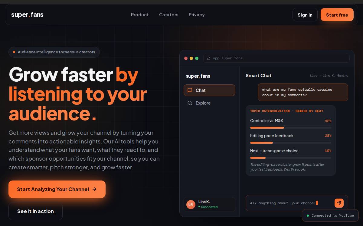 Super Creator Tools website preview