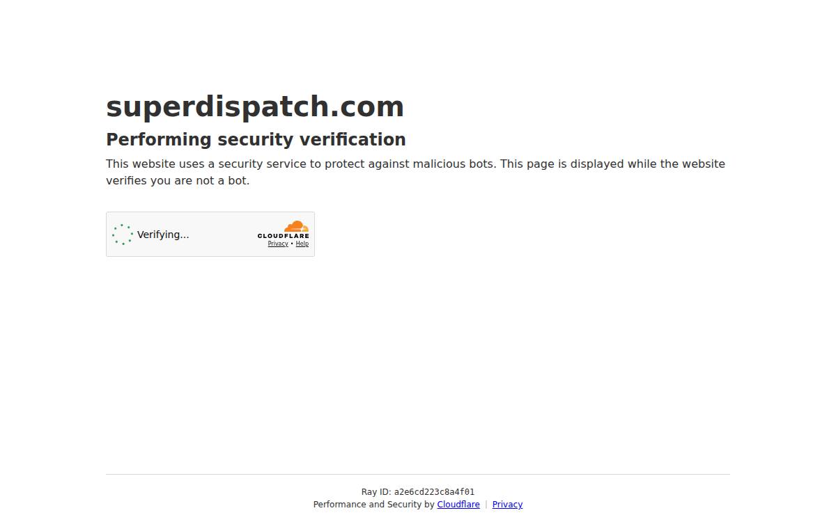 Super Dispatch website preview