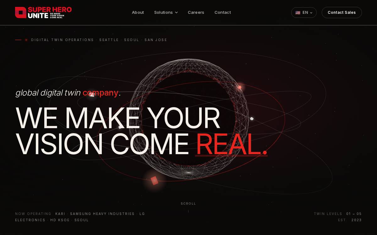 Super Hero website preview