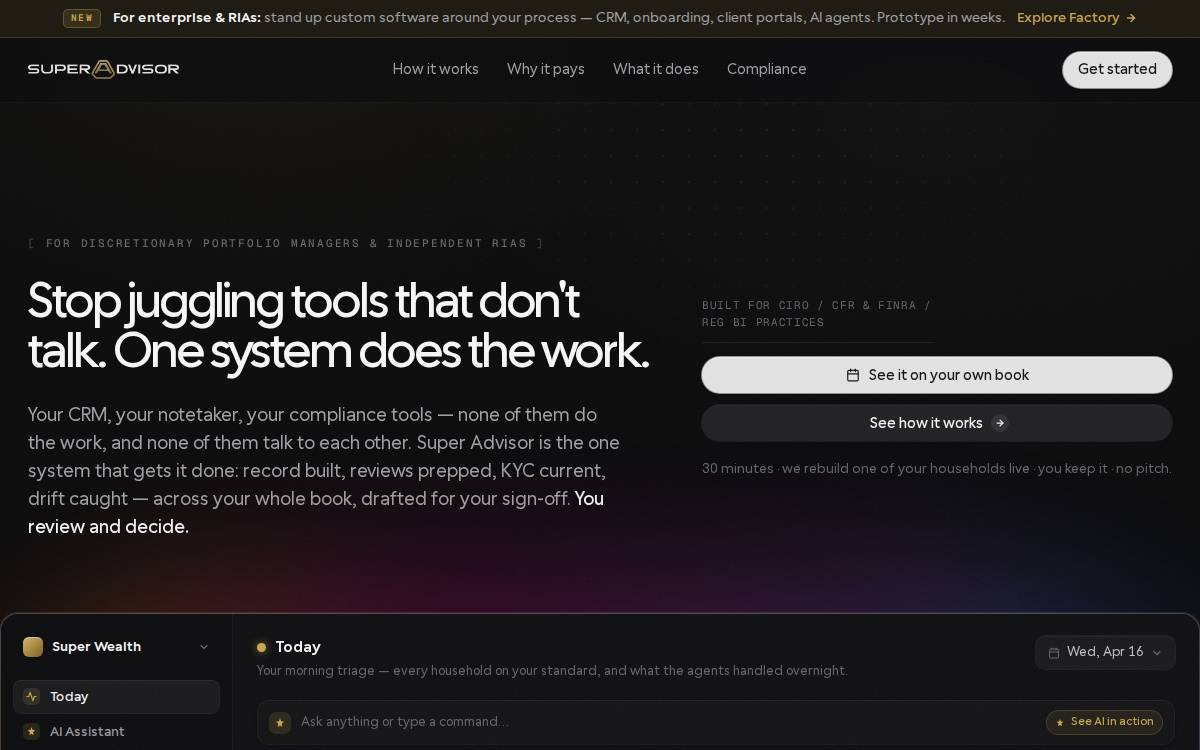 Super Advisor website preview