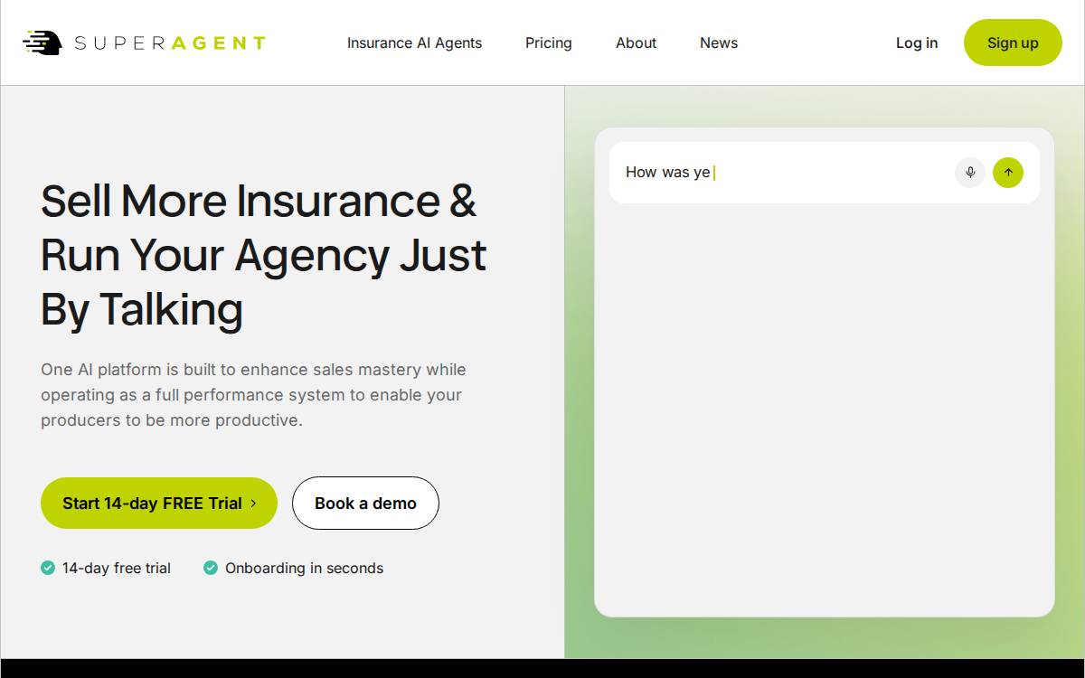SuperAgent website preview