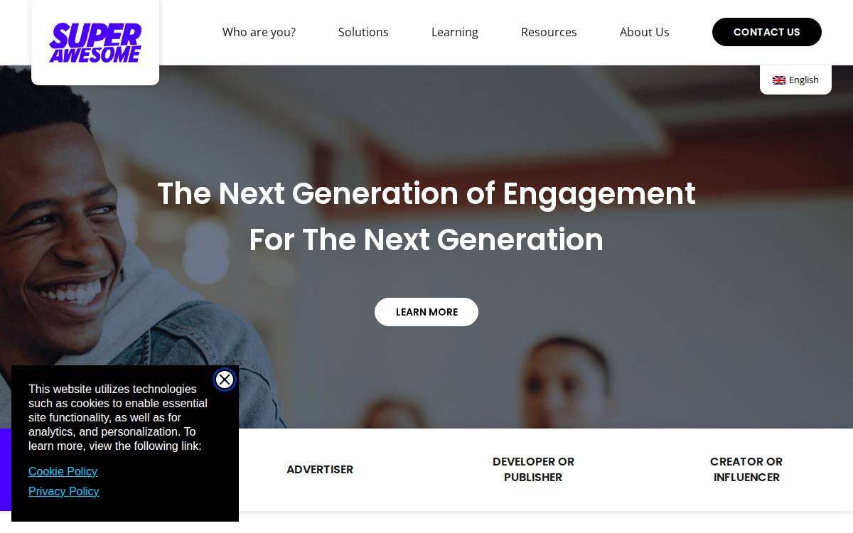 Superawesome website preview