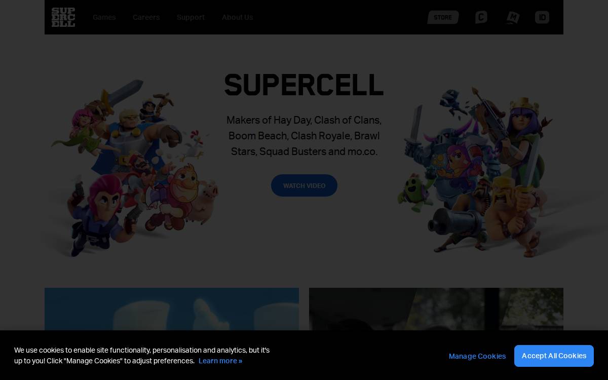 Supercell website preview