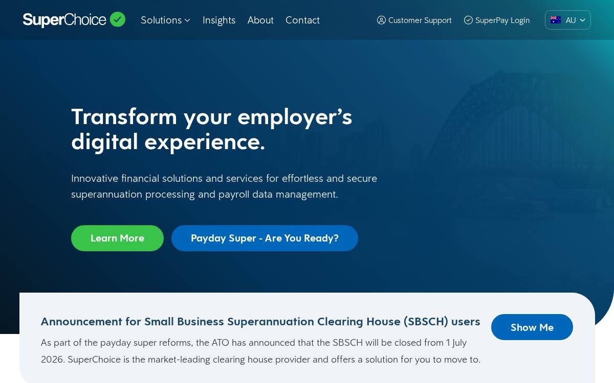 Superchoice website preview