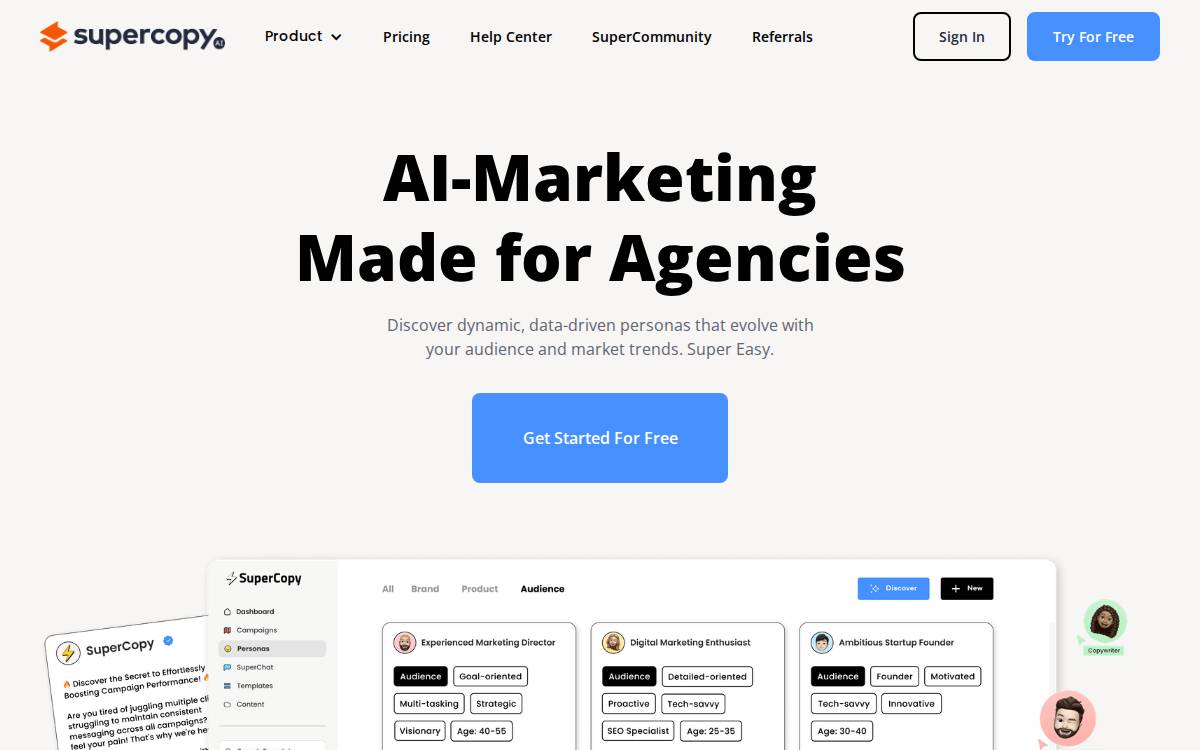 SuperCopy website preview