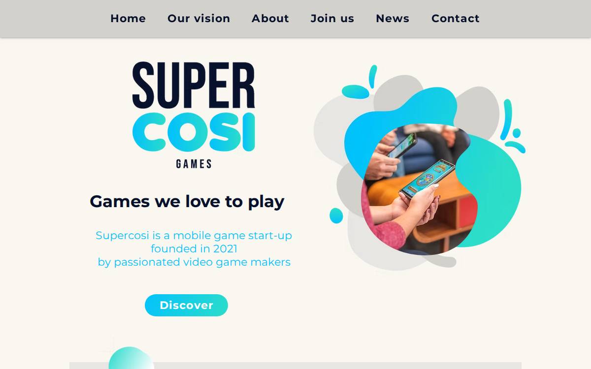 Supercosi website preview