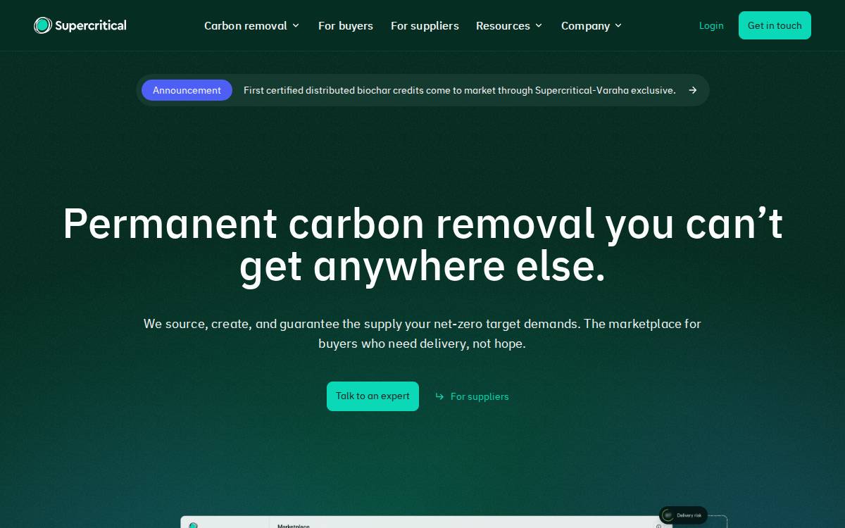 Supercritical website preview