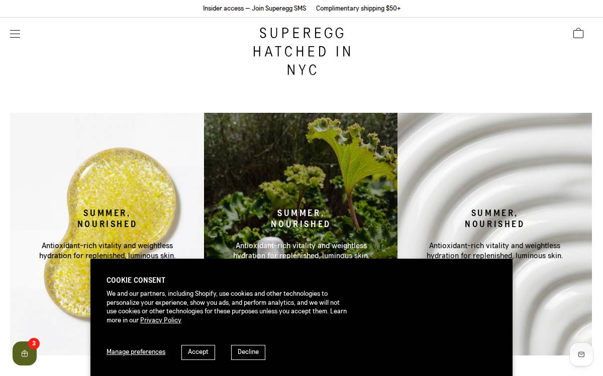 Superegg website preview