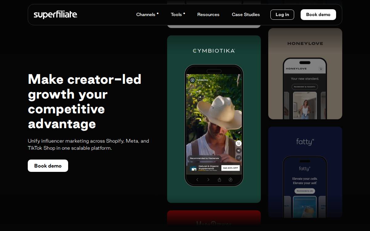 Superfiliate website preview