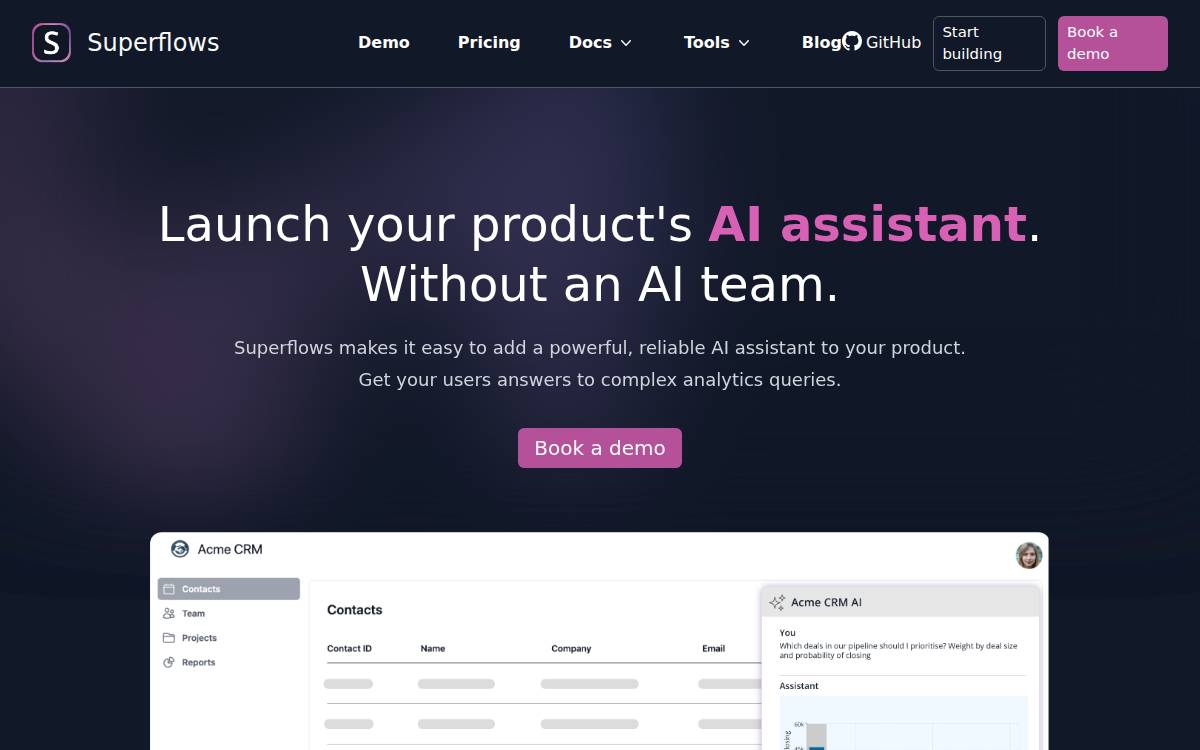 Superflows website preview