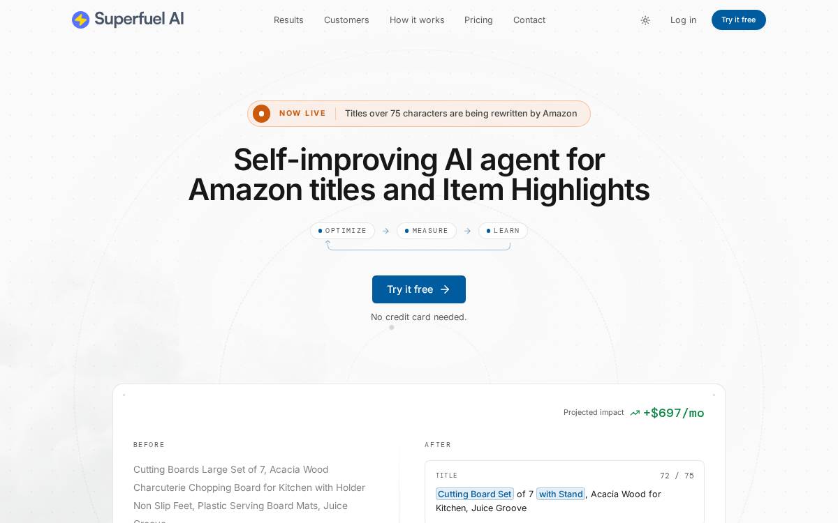 Superfuel AI website preview