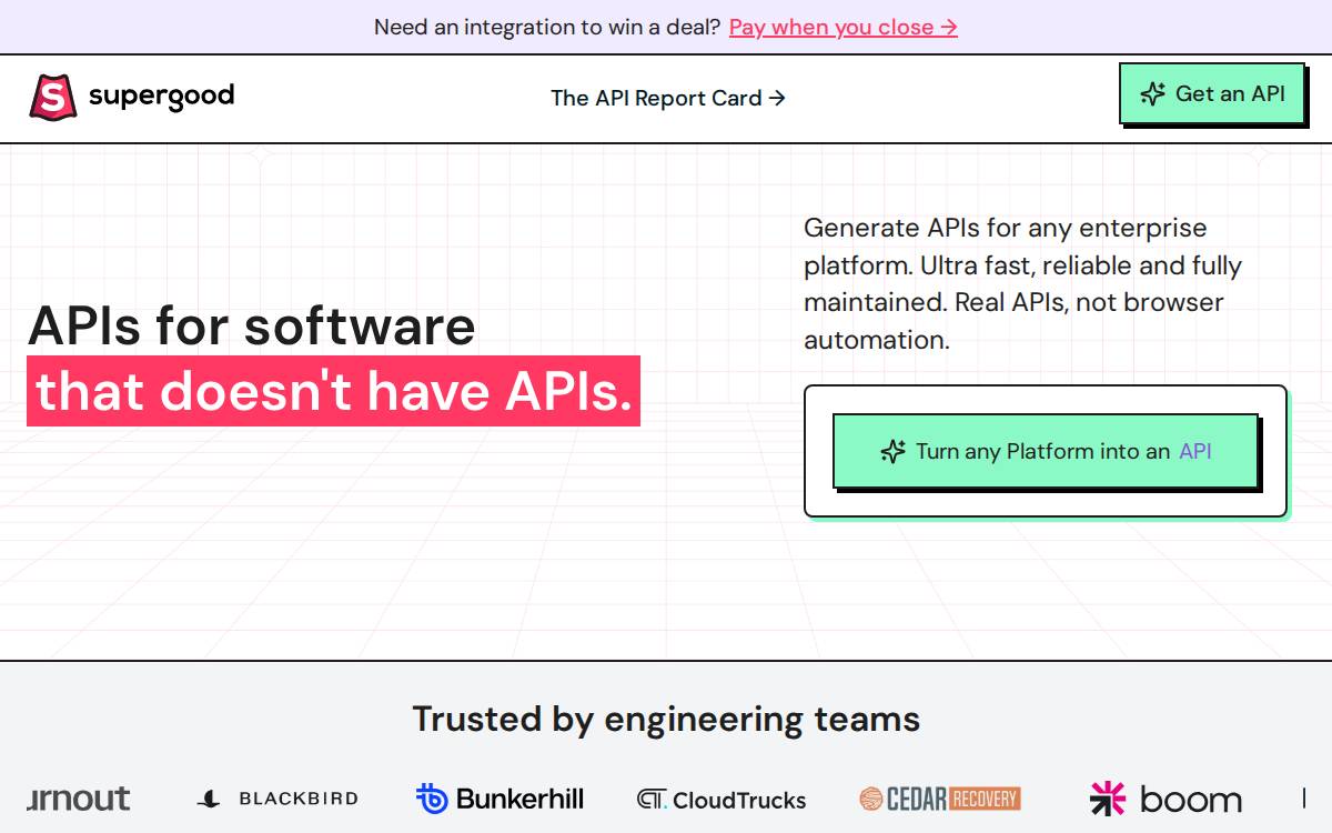 Supergood website preview