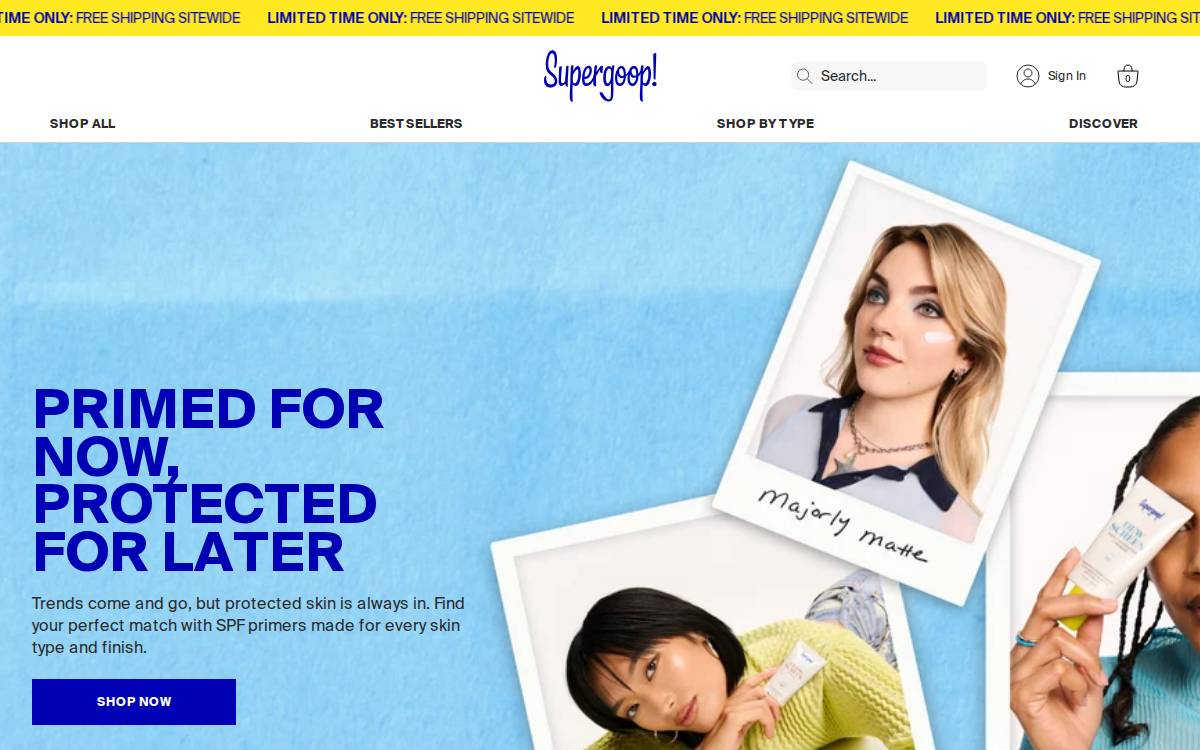 Supergoop website preview