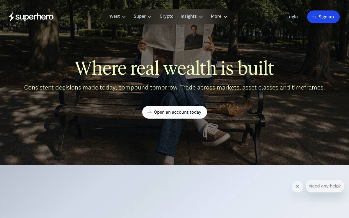 Superhero website preview