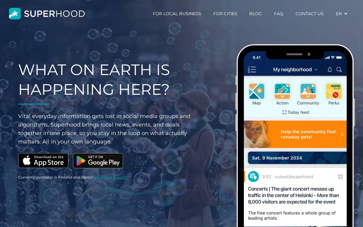 Superhood website preview