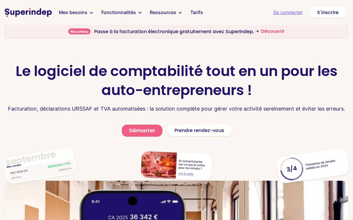 Superindep website preview