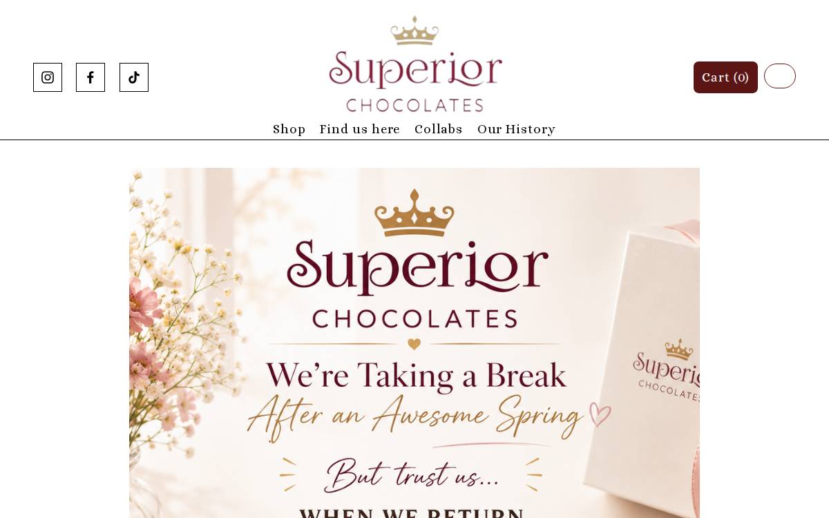 Superior Chocolate website preview