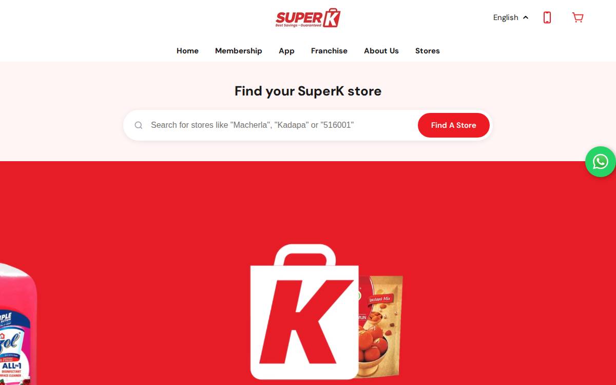 SuperK website preview