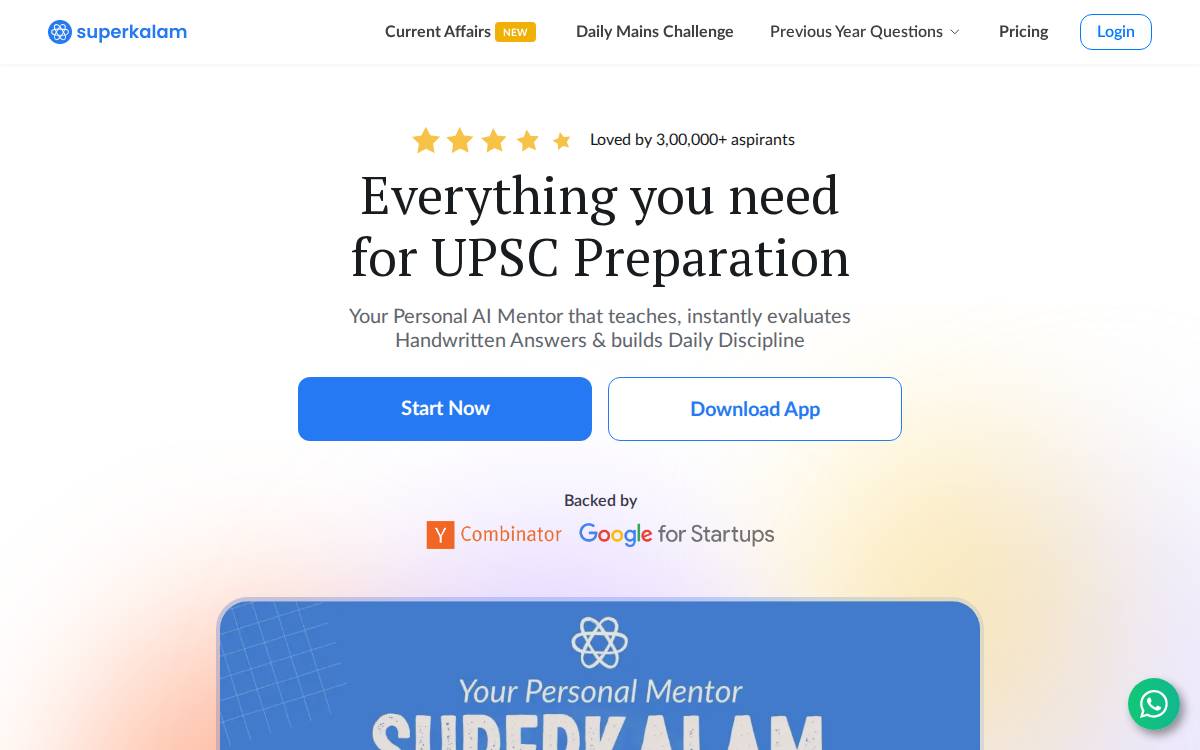 SuperKalam website preview