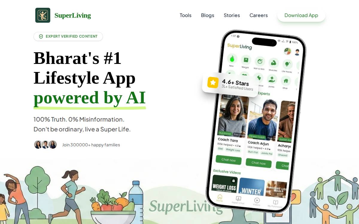 Superliving website preview