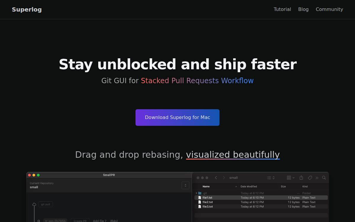 Superlog website preview