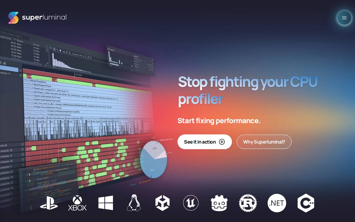 Superluminal website preview