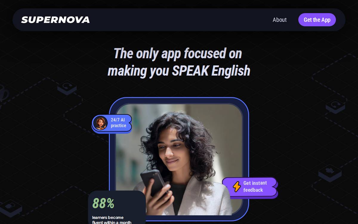 Supernova website preview
