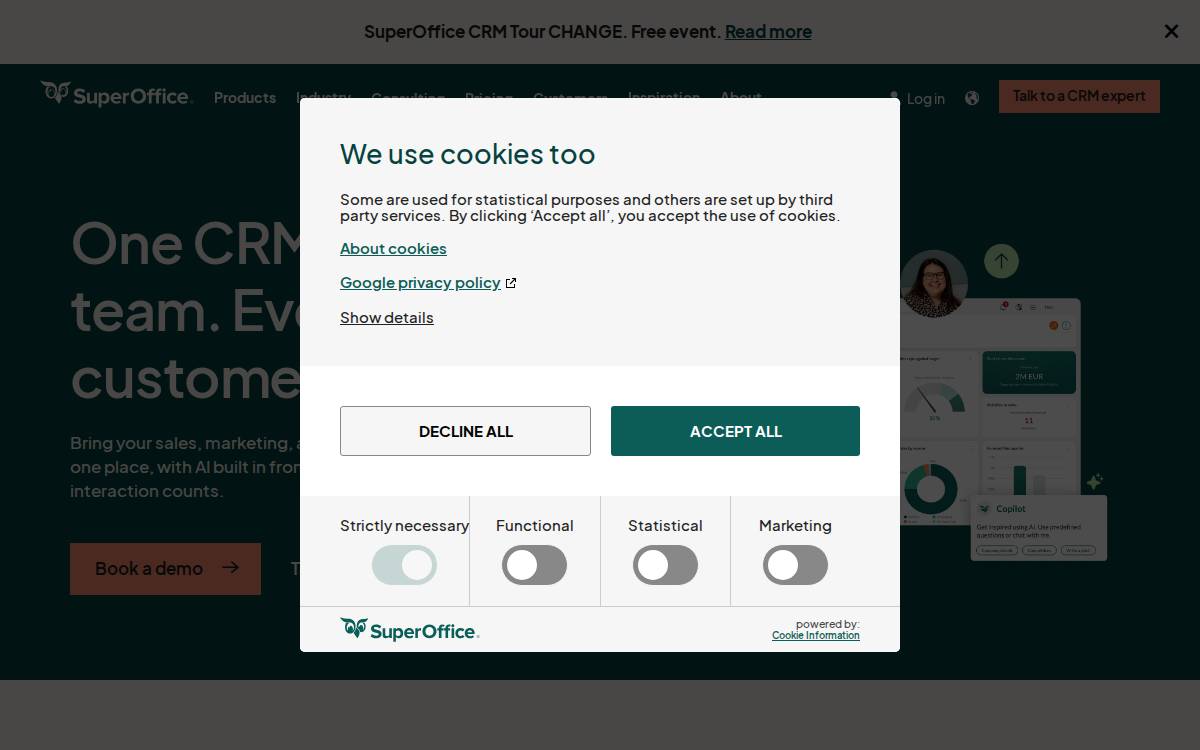 SuperOffice website preview