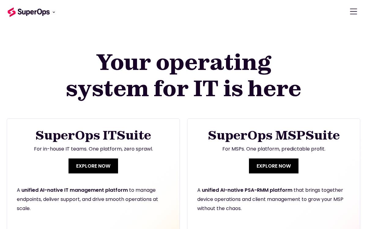 SuperOps website preview