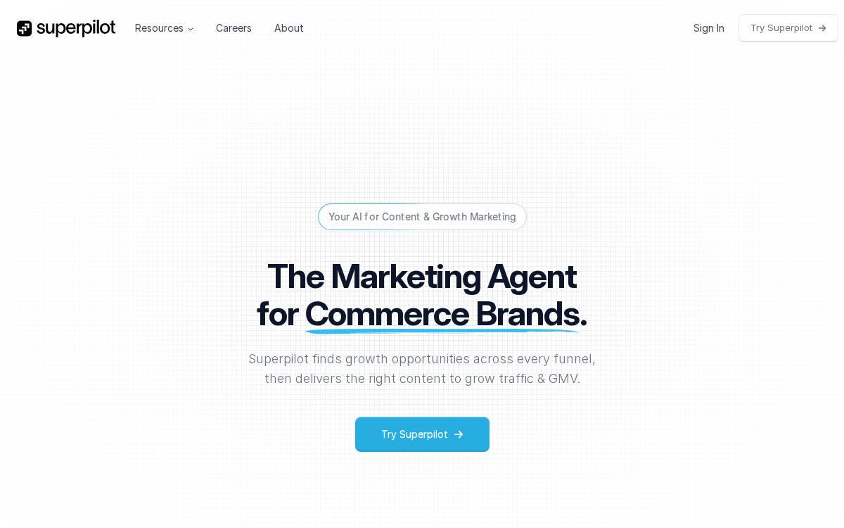 Superpilot website preview