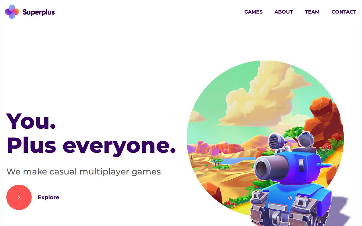 Superplus Games website preview
