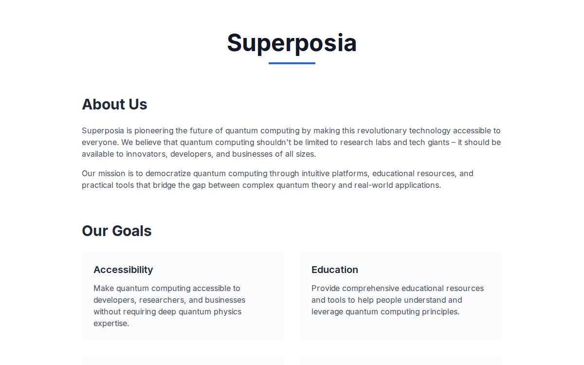 Superposia website preview