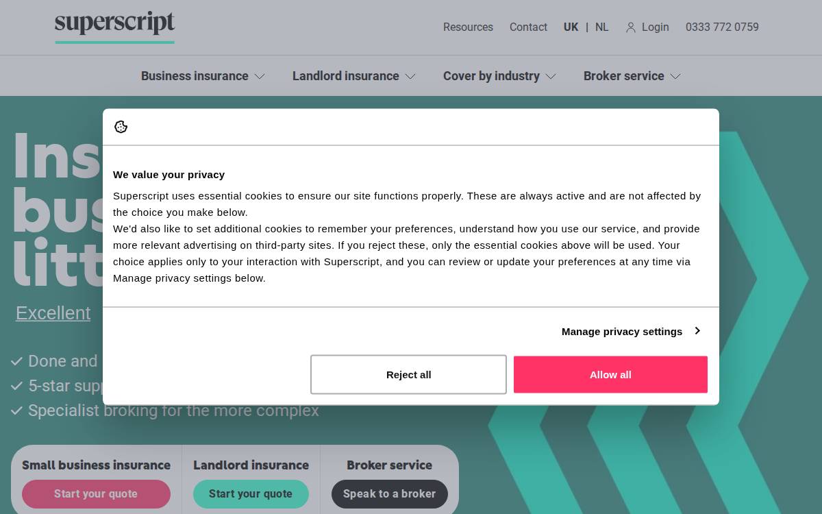 Superscript website preview