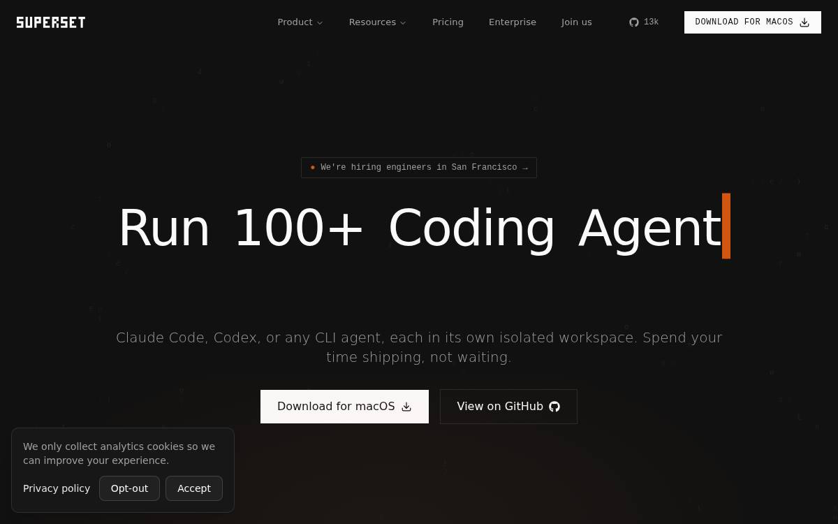 Superset website preview